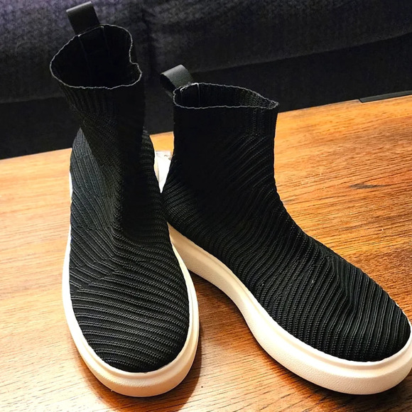 Asos Black  Pull-On Sock Sneakers  Women's Size 7 - Picture 7 of 16